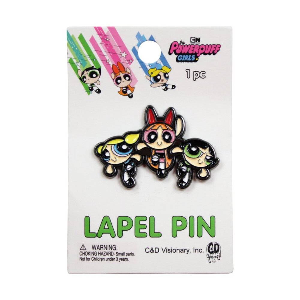 Powerpuff Girls Enamel Pin - Cute 2000s Classic Cartoon Trio Apparel Gift NWT